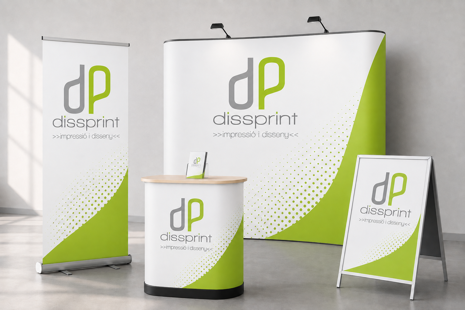 Roll-ups, mostrador y expositores publicitarios personalizados