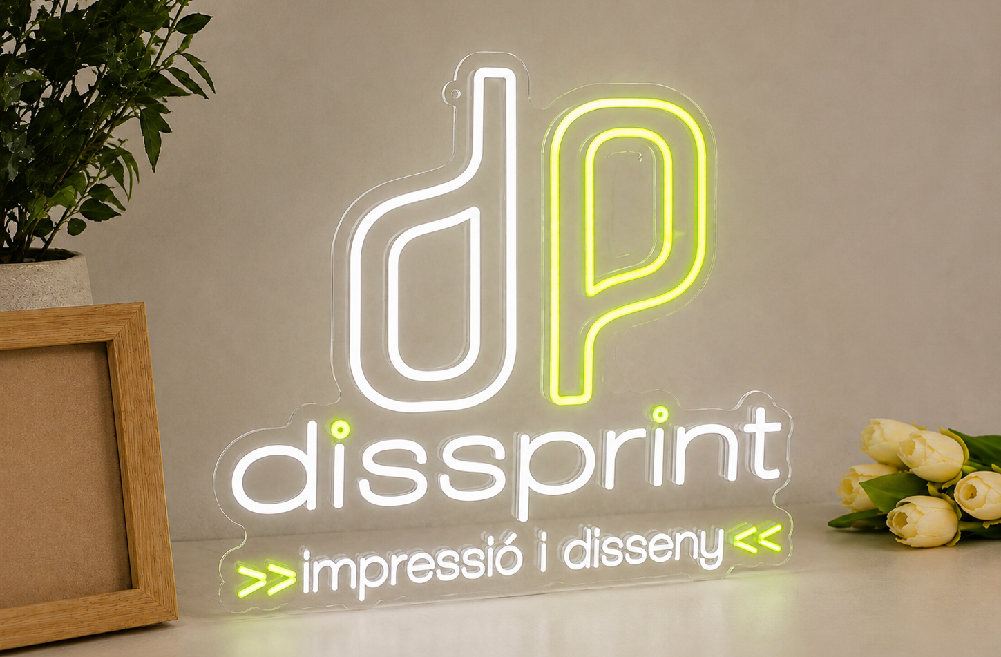 Rótulo de neón LED personalizado con logotipo de empresa